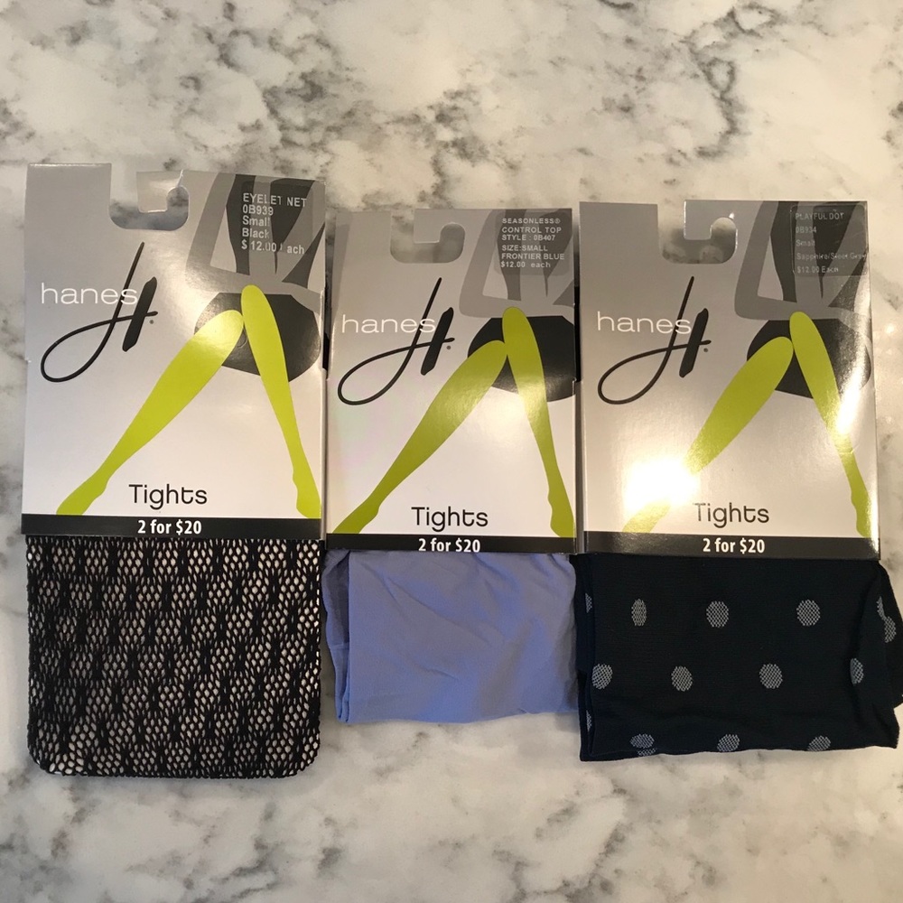 3 pairs of new tights small